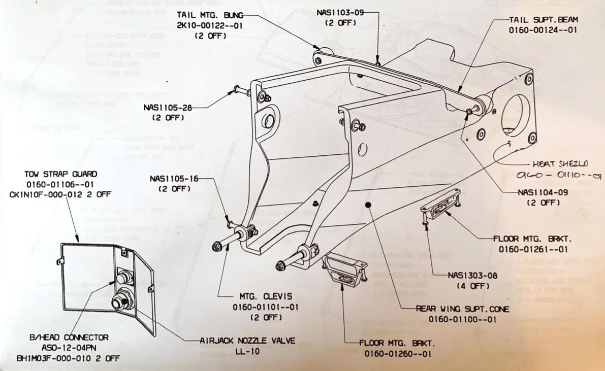 REAR WING MTG ASSEMBLY Diagram